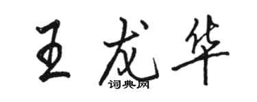 骆恒光王龙华行书个性签名怎么写