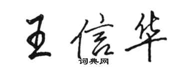 骆恒光王信华行书个性签名怎么写