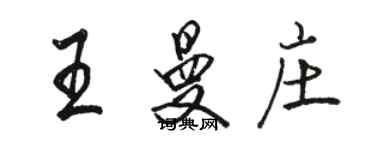 骆恒光王曼庄行书个性签名怎么写