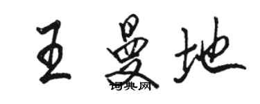 骆恒光王曼地行书个性签名怎么写