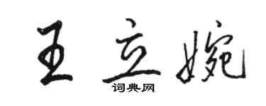 骆恒光王立婉行书个性签名怎么写