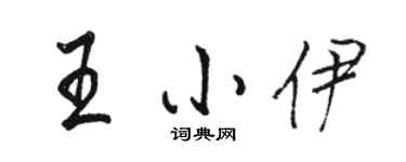 骆恒光王小伊行书个性签名怎么写