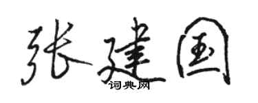 骆恒光张建国行书个性签名怎么写