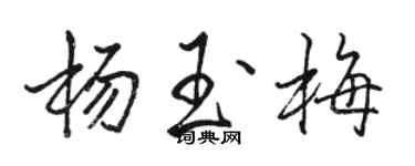 骆恒光杨玉梅行书个性签名怎么写