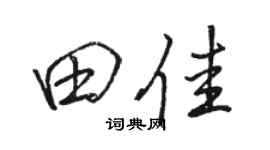 骆恒光田佳行书个性签名怎么写