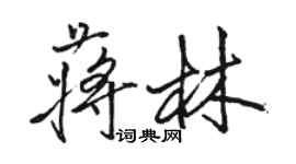 骆恒光蒋林行书个性签名怎么写