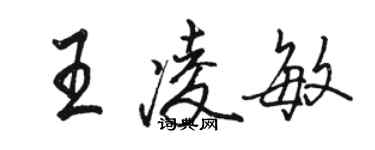 骆恒光王凌敏行书个性签名怎么写