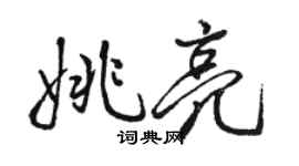 骆恒光姚亮行书个性签名怎么写