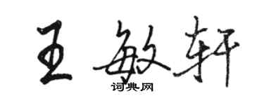 骆恒光王敏轩行书个性签名怎么写
