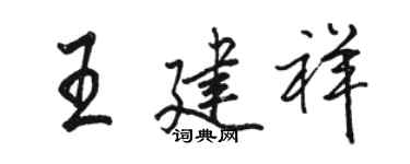 骆恒光王建祥行书个性签名怎么写