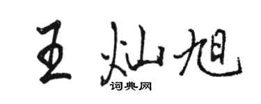 骆恒光王灿旭行书个性签名怎么写