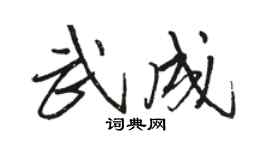 骆恒光武成行书个性签名怎么写