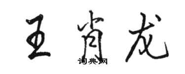 骆恒光王肖龙行书个性签名怎么写