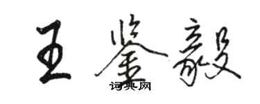 骆恒光王鉴毅行书个性签名怎么写