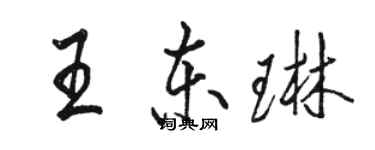 骆恒光王东琳行书个性签名怎么写