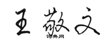 骆恒光王敬文行书个性签名怎么写