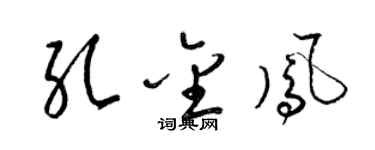 梁锦英孔金凤草书个性签名怎么写