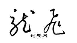 梁锦英龙飞草书个性签名怎么写