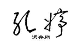 梁锦英孔婷草书个性签名怎么写