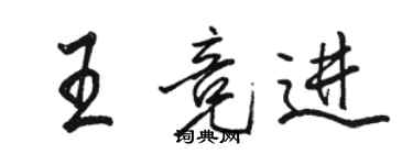 骆恒光王竞进行书个性签名怎么写