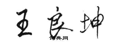 骆恒光王良坤行书个性签名怎么写