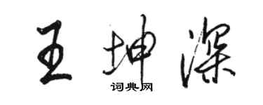 骆恒光王坤深行书个性签名怎么写