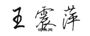 骆恒光王震萍行书个性签名怎么写