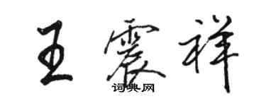 骆恒光王震祥行书个性签名怎么写