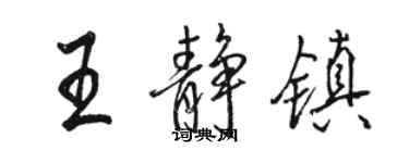 骆恒光王静镇行书个性签名怎么写