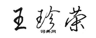 骆恒光王珍荣行书个性签名怎么写