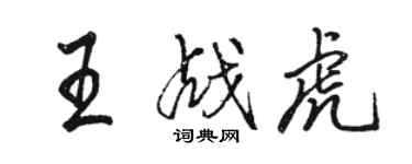 骆恒光王战虎行书个性签名怎么写