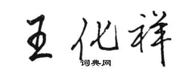 骆恒光王化祥行书个性签名怎么写