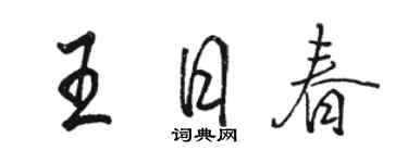 骆恒光王日春行书个性签名怎么写