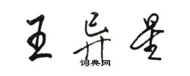 骆恒光王异星行书个性签名怎么写