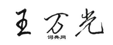 骆恒光王万光行书个性签名怎么写