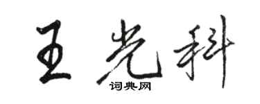 骆恒光王光科行书个性签名怎么写