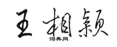 骆恒光王相颖行书个性签名怎么写