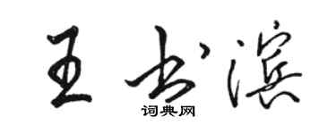 骆恒光王书滨行书个性签名怎么写