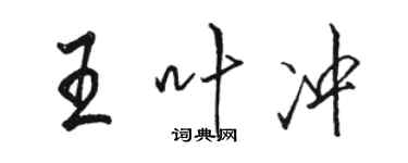 骆恒光王叶冲行书个性签名怎么写