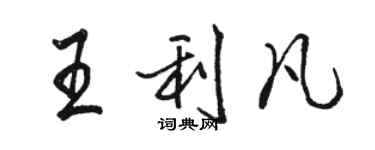 骆恒光王利凡行书个性签名怎么写