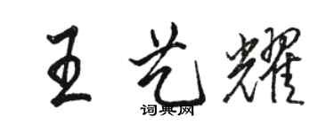 骆恒光王艺耀行书个性签名怎么写