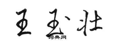 骆恒光王玉壮行书个性签名怎么写