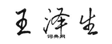 骆恒光王泽生行书个性签名怎么写