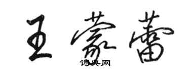 骆恒光王蒙蕾行书个性签名怎么写