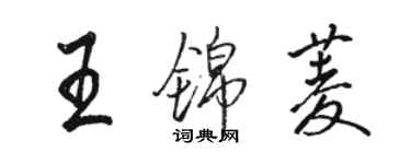 骆恒光王锦菱行书个性签名怎么写