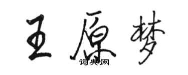 骆恒光王原梦行书个性签名怎么写