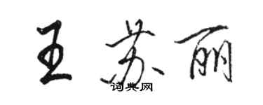 骆恒光王苏丽行书个性签名怎么写
