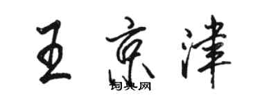 骆恒光王京津行书个性签名怎么写