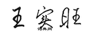 骆恒光王实旺行书个性签名怎么写
