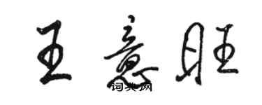 骆恒光王意旺行书个性签名怎么写